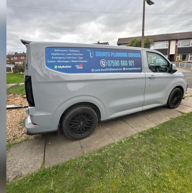 Drury Plumbing Van — Van of Drury's Plumbing Services, Radcliffe3